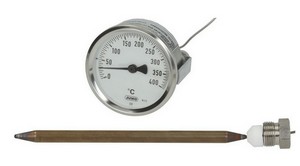  Thermomètre blanc ø 60 mm 0-400°C