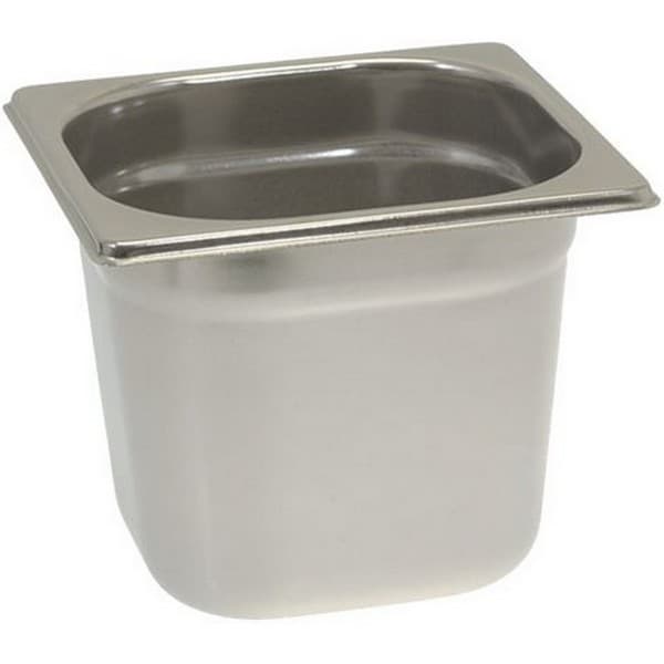  BAC INOX GN 1/9 176x108xH100 mm PIECE D'CONTENEUR GASTRONORME CNS 18/10 TAILLE GN 1/6 176x162xH150 mm PIECE D'ORIGINE
