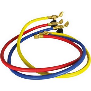 3 Flexibles VALUE de Charge 150 cm RJB pour Fluides R410A, R134a, R32, R600, R290 - Vanne et Clapet Anti-Retour PIECE D'ORIGINE 