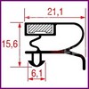 Joint de porte de  frigo ASCASO BU.618 tronon 2 m profil 9753  clipser PIECE D'ORIGINE