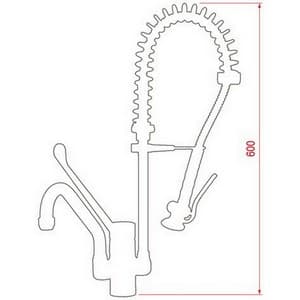 Douche-vaisselle prélavage KLARCO 260N.R030N SHRINK 600 mm PIECE D'ORIGINE