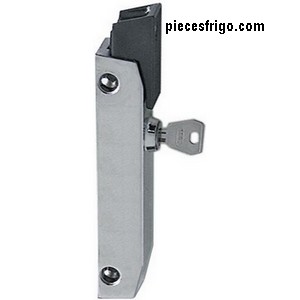 Fermeture à bouton poussoir L 180mm dist. fix. 121mm avec clé RAHRBACH 6186 H 34mm lar. 28mm PIECE D'ORIGINE