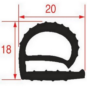 Joint de porte de chambre froide ASCASO BU.481 25 m profil 9160 à visser PIECE D'ORIGINE