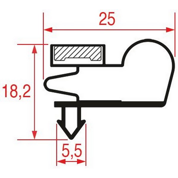 Joint de chambre froide à encastrer DESMON  H25-0059 dimension 420x392 profil  9010  PIECE D'ORIGINE