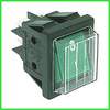 Interrupteur lumineux vert avec marquage I O étanche ASCASO LO.156 P..420
