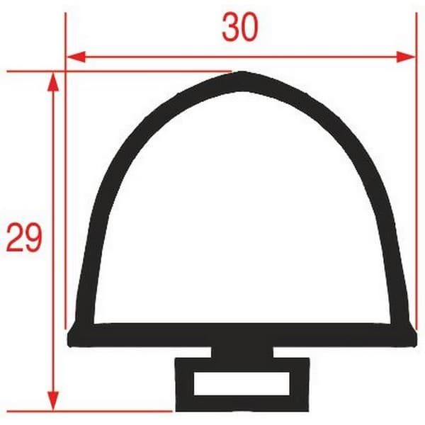 Joint pour cellule  Frigorbox BU.454 de porte de chambre froide par tronçon de 12 m profil 9992 à clipser PIECE D'ORIGINE