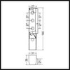 Charnière THIRODE série R50 de porte de frigo  hauteur 146 mm largeurs* 45 31 21 mm *(voir chémas) PIECE D'ORIGINE