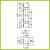 Charnière latérale EUROFOURS 0001-14140004 L 140mm lar. 31/24mm dist. fix. 30/35mm butée à gauche/à droite  