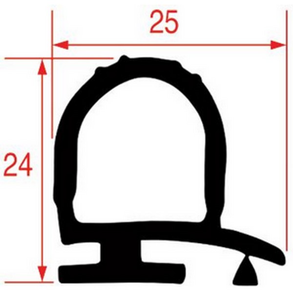 Joint de porte de chambre froide  Ascaso BU.458  7m profil 9980 à clipser PIECE D'ORIGINE