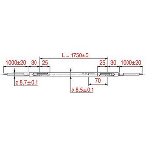 Résistance gainée flexible RSV-175 1750 mm 600 W PIECE D'ORIGINE