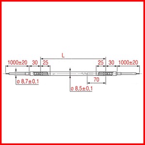 Résistance gainée flexible RSV-175 1750 mm 600 W