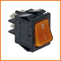 Interrupteur lumineux orange avec marquage I O