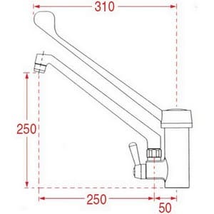Mitigeur monotrou  RDF RUB.DEL FRIULI 00195133 00123030+36103378 à levier PIECE D'ORIGINE
