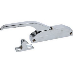 Fermeture FERMOD G681de porte de frigo  entraxe de 120 mm poignée chromée et coudée PIECE D'ORIGINE