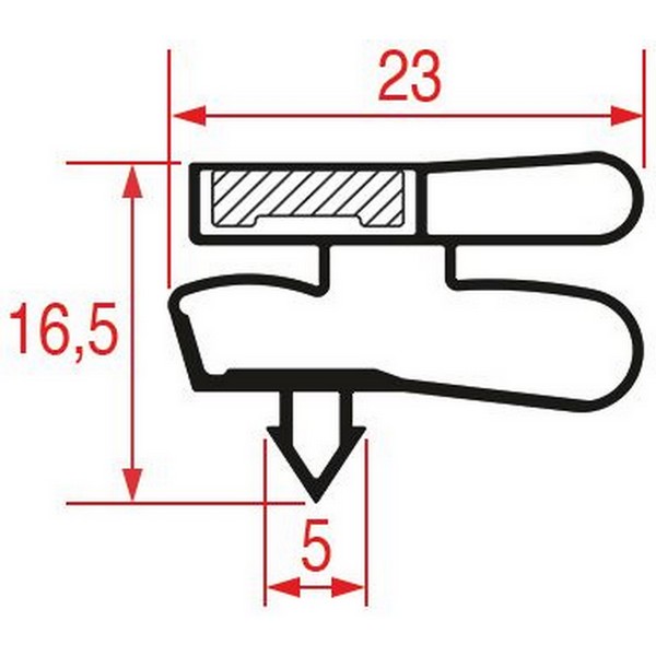 Joint  encastrer magntique  HORECA SELECT 1725x745 mm  PIECE D'ORIGINE