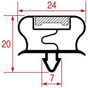 Joint  ASCASO BU.653  encastrer 600x420 mm PIECE D'ORIGINE