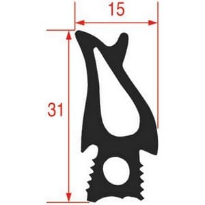 Joint  Virtus 12039599 de porte de four 500x470 mm  PIECE D'ORIGINE