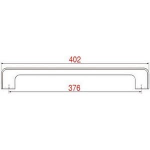 Poignée de porte de frigo ZANUSSI 081906 690448  entraxe de fixation 370-380 mm
