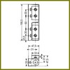 Charnière de chambre froide LAINOX RA051001 hauteur 166,5 mm largeur 60mm avec rampe version HP (Version standard ) PIECE D'ORIGINE