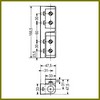 Charnière de chambre froide FERMOD 481.01 G 481 0048101 hauteur 166,5 mm largeur 60mm avec rampe version HP (Version standard ) PIECE D'ORIGINE