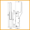 Fermeture pour porte de frigo BONNET 71261E CM.675 791 entraxe 133 mm poignée coudée PIÈCE D'ORIGINE