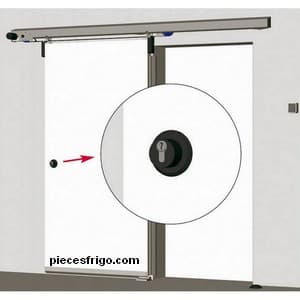 Fermeture pour porte de chambre froide RAHRBACH 7150-020010 épaisseur de porte 100 mm PIECE D'ORIGINE
