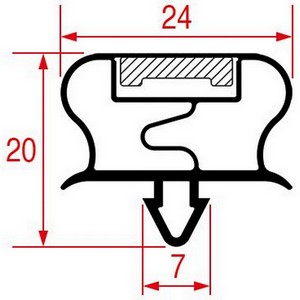 Joint  encastrer Universel 620x416 mm PIECE D'ORIGINE 