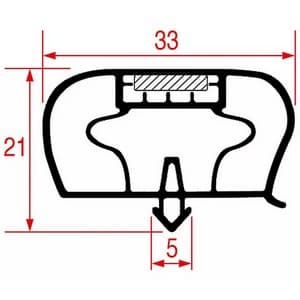 Joint magnétique à encastrer 1565x656 mm Infrico 900979