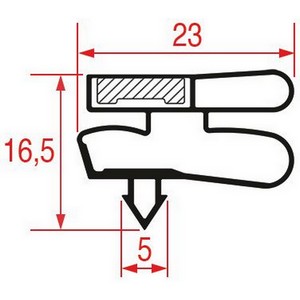 Joint à encastrer magnétique MAKRO-PROFESSIONAL 1725x745 mm  PIECE D'ORIGINE