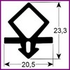 Joint de porte de chambre froide pour cellule 6 m  clipser PIECE D'ORIGINE