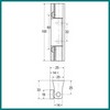 Charnière de porte de frigo Lainox 690431  A33200080  LA69010330  LAR69010330 hauteur 100 mm largeur 25 mm PIECE D'ORIGINE 