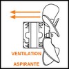 Hélice de ventilateur  UNIVERSAL PART  aspirante en plastique Ø 154 mm PIECE D'ORIGINE