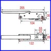 Fermeture EPMS pour porte de frigo poignée droite noir  entraxe 104 mm PIECE D'ORIGINE