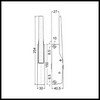 Fermeture THIRODE 384634 R011407 pour porte de frigo poignée droite entraxe 133 mm PIECE D'ORIGINE