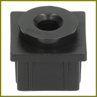 Support de charnière encastrée  INTERTECNICA  R020268 R020411 pour porte de frigo  25,5/25,5 mm  Ø int.7 mm noir PIECE D'ORIGINE