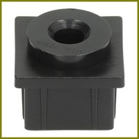 Support de charnire encastre ANGELO PO 3178300 pour porte de frigo  25,5/25,5 mm   int.7 mm noir PIECE D'ORIGINE