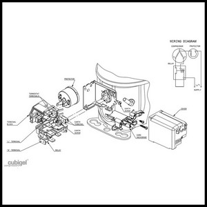 Schémas de branchement du compresseur ACC cubigel Boitier RSIR avec relais