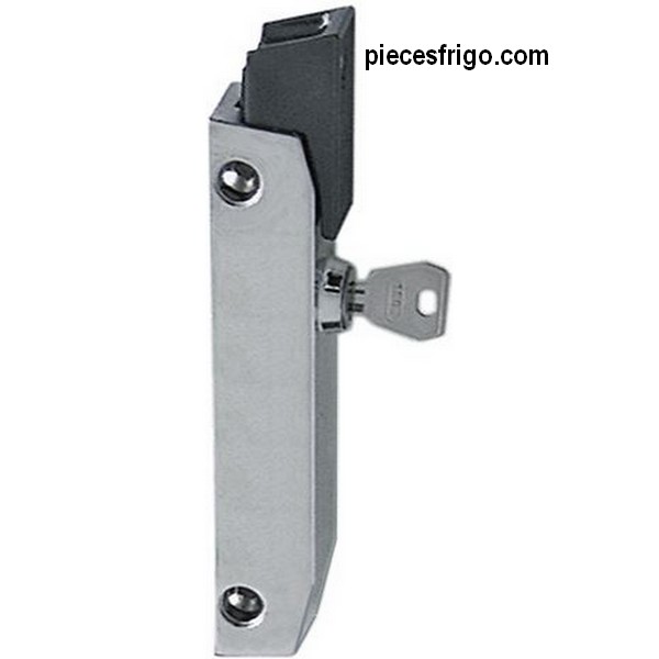 Fermeture à bouton poussoir L 180mm dist. fix. 121mm avec clé RAHRBACH 6186 H 34mm lar. 28mm PIECE D'ORIGINE