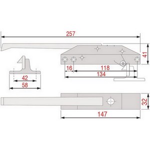 Fermeture IMAMOGLU G695 droite/gauche avec serrure PIECE D'ORIGINE