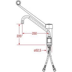 Mélangeur monocommande  RDF RUB.DEL FRIULI 00189133 00121130+36103374  PIECE D'ORIGINE