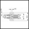 Loqueteau zingué L 76mm lar. 39mm H 33mm dist. fix. 28mm longueur ressort 27mm  