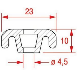 Barre de fixation FERMOD 03312NR250  03312NR200  03312NR250-EX  33 du Joint de porte de chambre froide longueur 2.5m PIECE D'ORIGINE