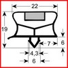 Joint de porte de  frigo ASCASO BU.424 tronçon 2 m profil 9794 à clipser PIECE D'ORIGINE