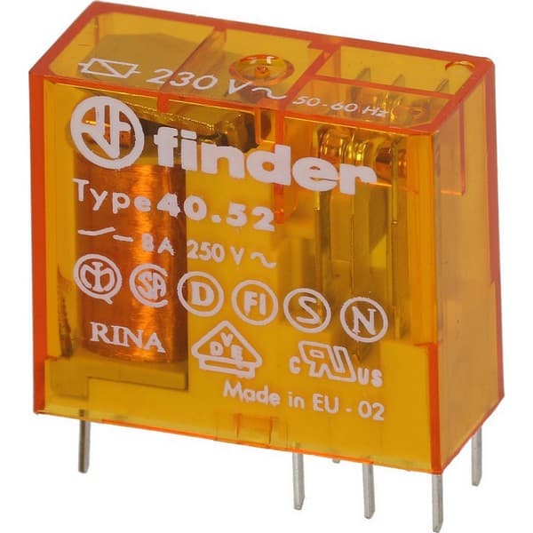 relais four d'impression Lainox 381271 65170050 LAR65170050 R65170050 230VAC 2CO aux 250V 8A raccord fiches pas 5mm FINDER 40.52.8.230.0000-FIN405282300000  PIECE D'ORIGINE