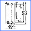 Loqueteau de fermeture de porte de chambre froide INTERTECNICA R018862 entraxe de 100 mm