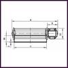 Ventilateur Ebmpapst  pour poêle et insert QLZ06-1200-2513 turbine  Ø 60 mm L 120 mm -30 à +110 °C