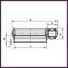 Ventilateur tangentiel ELECTROLUX 0H6923 60050453 turbine 60 mm Ø 60 mm -30 à +110 °C 40 m³/h PIECE D'ORIGINE