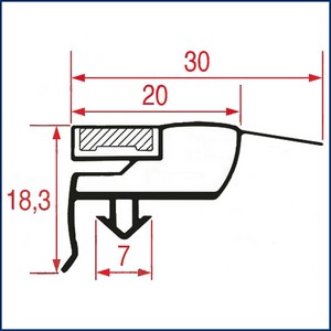 Joint  encastere ALPENINOX 1531x682 mm PIECE D'ORIGINE 