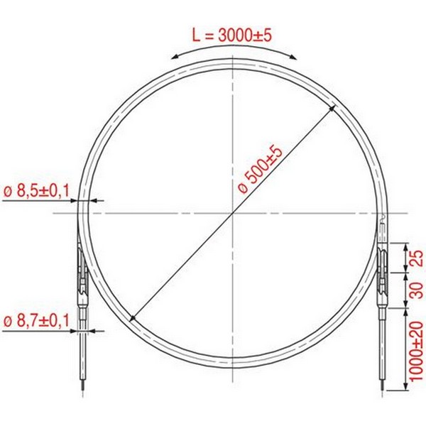 Résistance Blindée Universel RSV-300 pour Dégivrage, Chauffage et Condensation - 1100W, 230V, Flexible PIECE D'ORIGINE