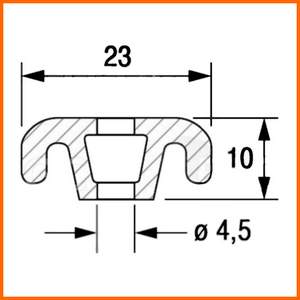 Barre de fixation du Joint de porte de chambre froide ASCASO profil 2311 ou 8511 longueur 2,5 m PIECE D'ORIGINE